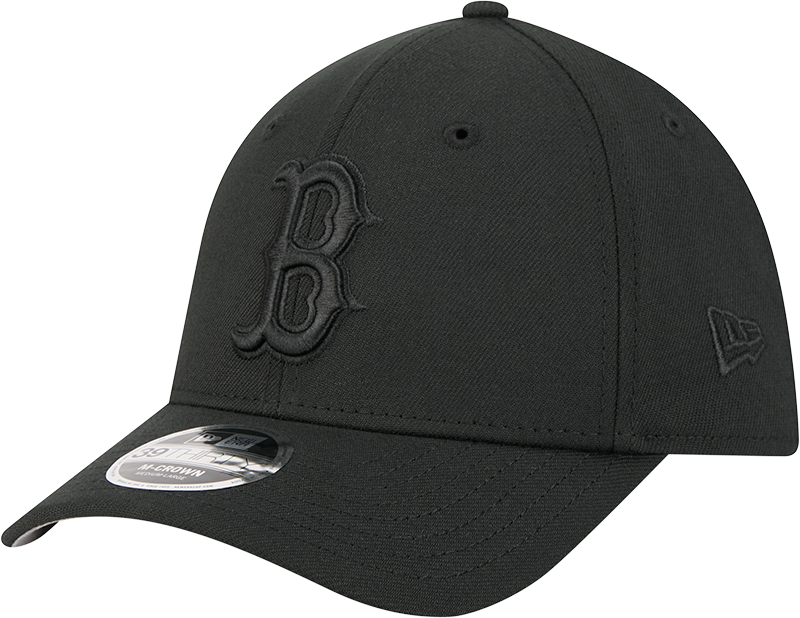 Boston Red Sox M-Crown 39Thirty Tonal Black Flex Fit Hat product image 1, provided for visual reference and product detail