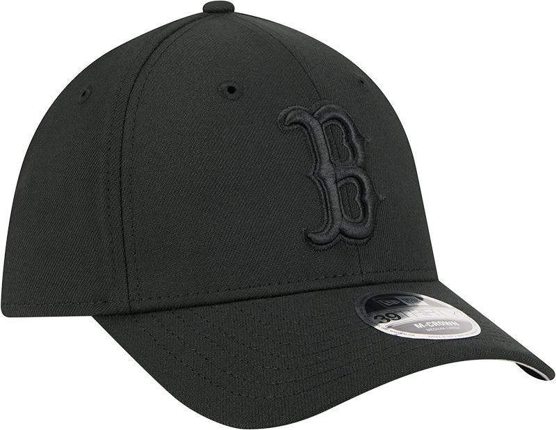 Boston Red Sox M-Crown 39Thirty Tonal Black Flex Fit Hat product image 3, provided for visual reference and product detail
