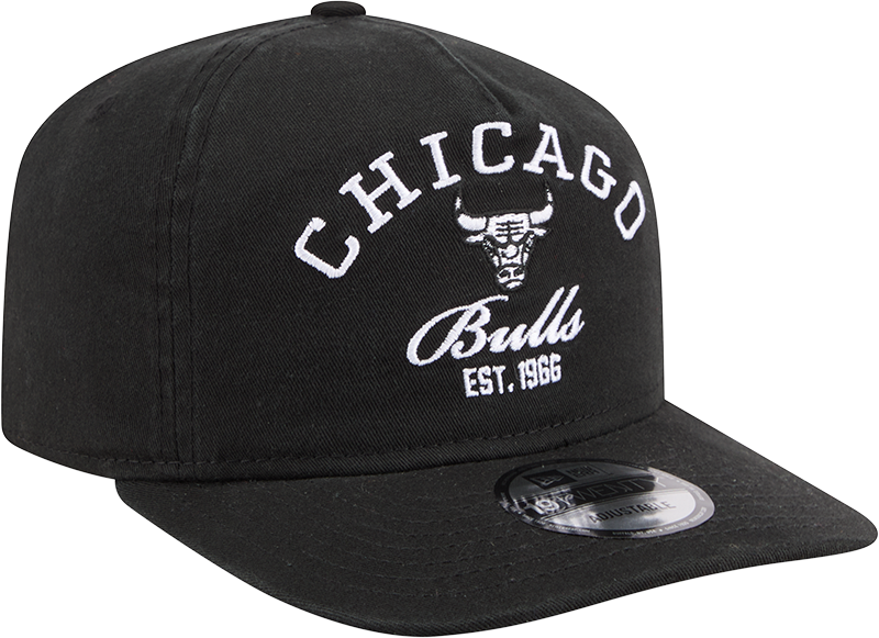 Chicago Bulls New Era Stacked Black 19TWENTY Adjustable Hat for Men product image 3, provided for visual reference and