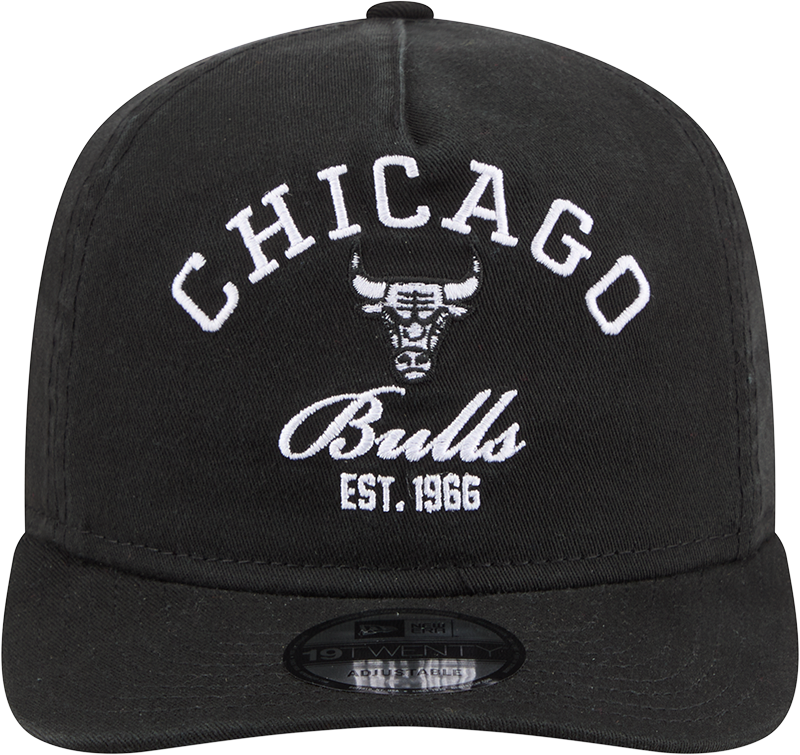 Chicago Bulls New Era Stacked Black 19TWENTY Adjustable Hat for Men product image 2, provided for visual reference and