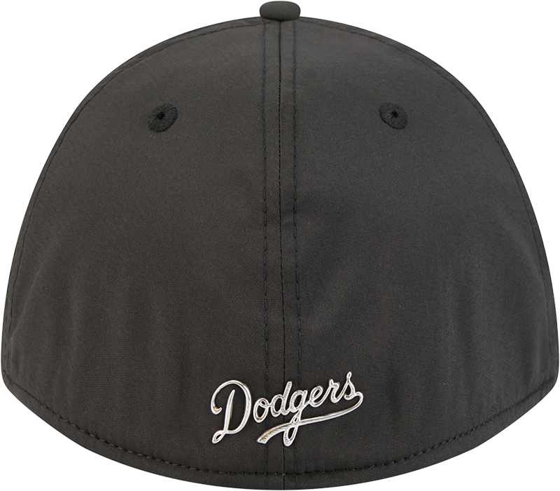 Los Angeles Dodgers New Era M-Crown 39Thirty Metallic Black Performance Flex Fit Hat product image 4, provided for visual
