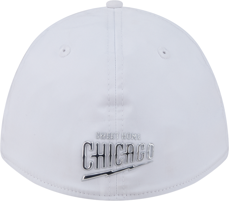 Chicago Cubs New Era M-Crown 39Thirty Alternate 2 Metallic White Performance Flex Fit Hat product image 6, provided for