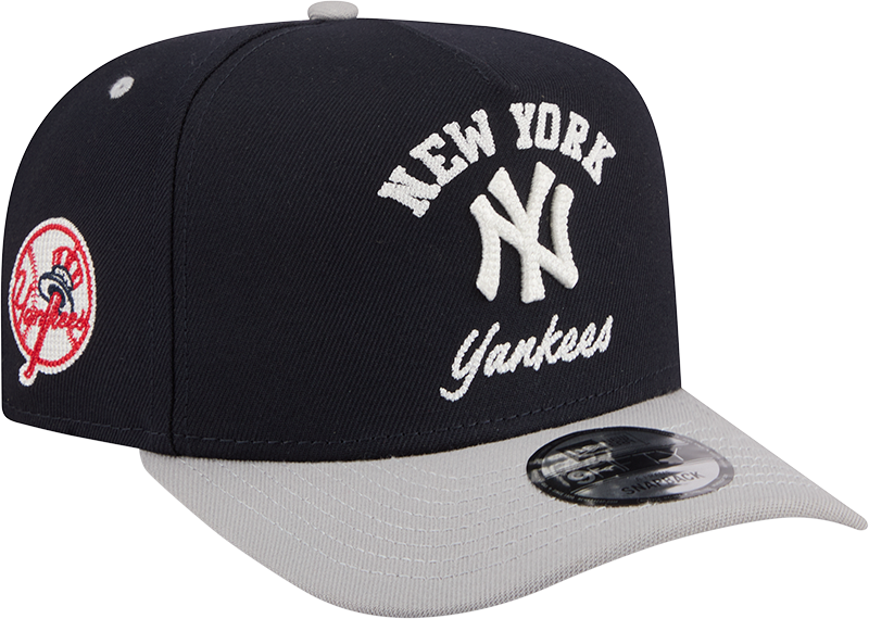 New York Yankees New Era Arched Navy A-Frame 9FIFTY Snapback Hat product image 1, provided for visual reference and product