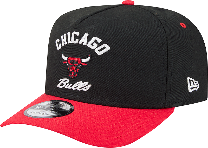 Chicago Bulls New Era Arched Black A-Frame 9FIFTY Snapback Hat product image 3, provided for visual reference and product