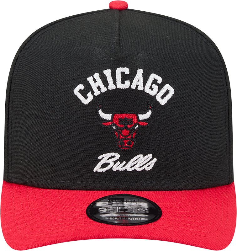 Chicago Bulls New Era Arched Black A-Frame 9FIFTY Snapback Hat product image 2, provided for visual reference and product