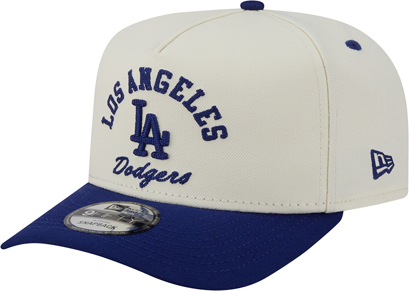 Los Angeles Dodgers New Era Arched Ivory A-Frame 9FIFTY Snapback Hat product image 3, provided for visual reference and