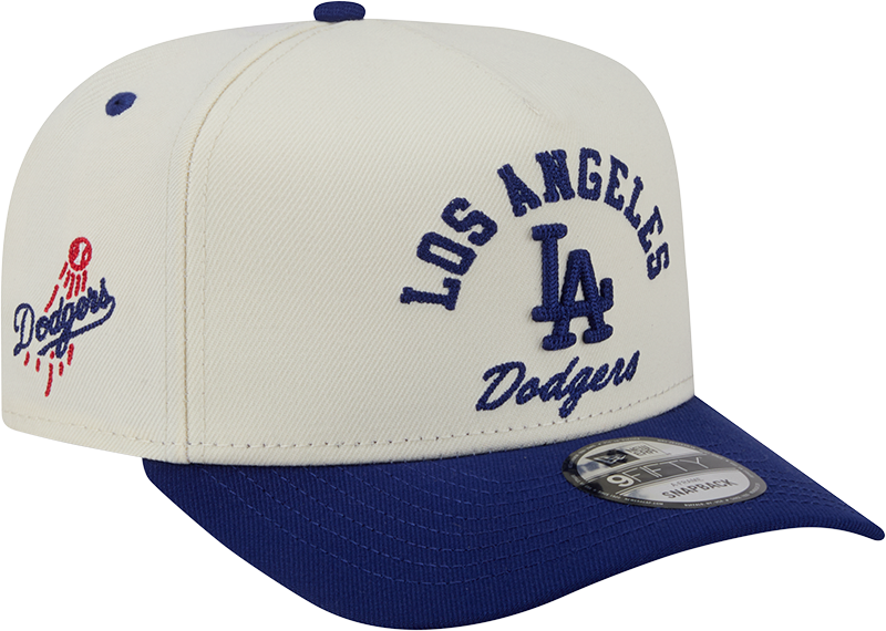 Los Angeles Dodgers New Era Arched Ivory A-Frame 9FIFTY Snapback Hat product image 1, provided for visual reference and