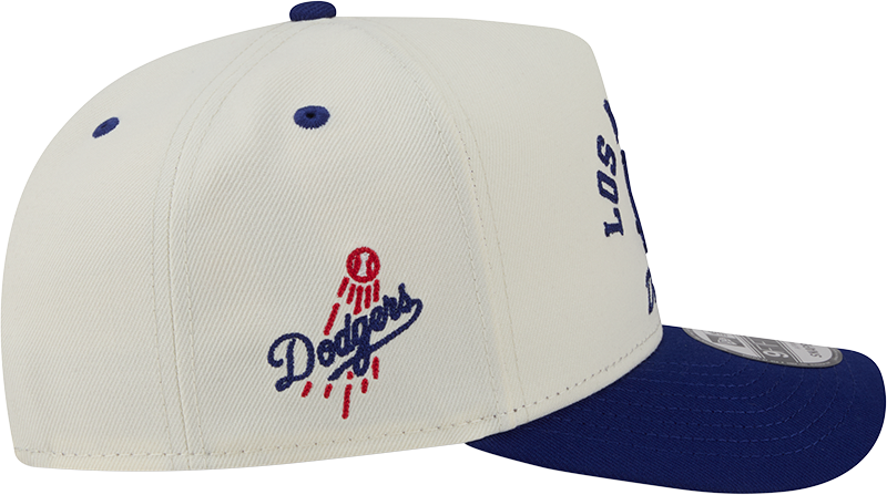 Los Angeles Dodgers New Era Arched Ivory A-Frame 9FIFTY Snapback Hat product image 6, provided for visual reference and