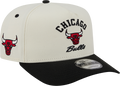 Chicago Bulls New Era Arched Ivory A-Frame 9FIFTY Snapback Hat product image 1, provided for visual reference and product