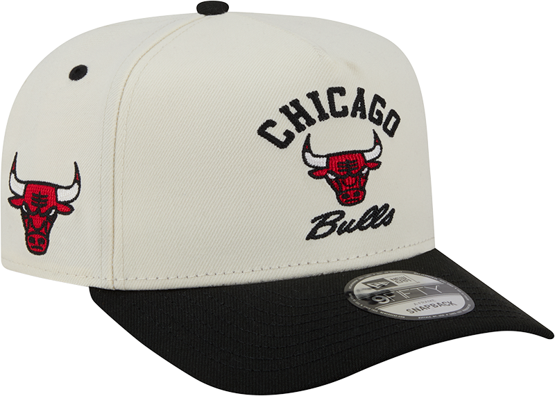 Chicago Bulls New Era Arched Ivory A-Frame 9FIFTY Snapback Hat product image 1, provided for visual reference and product
