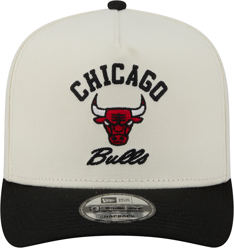 Chicago Bulls New Era Arched Ivory A-Frame 9FIFTY Snapback Hat product image 2, provided for visual reference and product