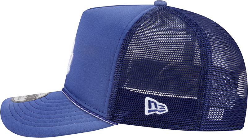 Los Angeles Dodgers New Era Blue Worn A-Frame 9FIFTY Trucker Snapback Hat product image 4, provided for visual reference and