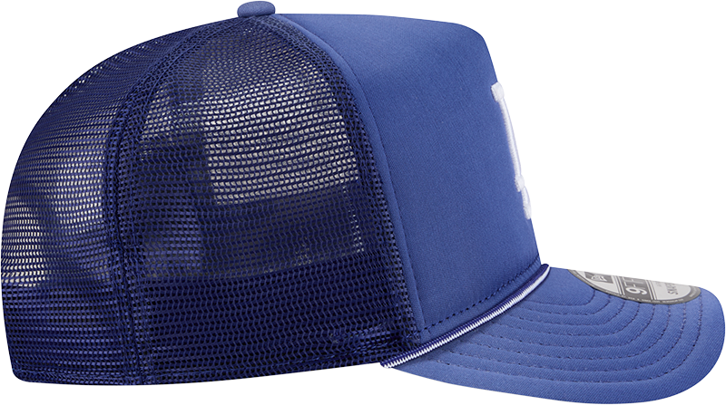 Los Angeles Dodgers New Era Blue Worn A-Frame 9FIFTY Trucker Snapback Hat product image 6, provided for visual reference and