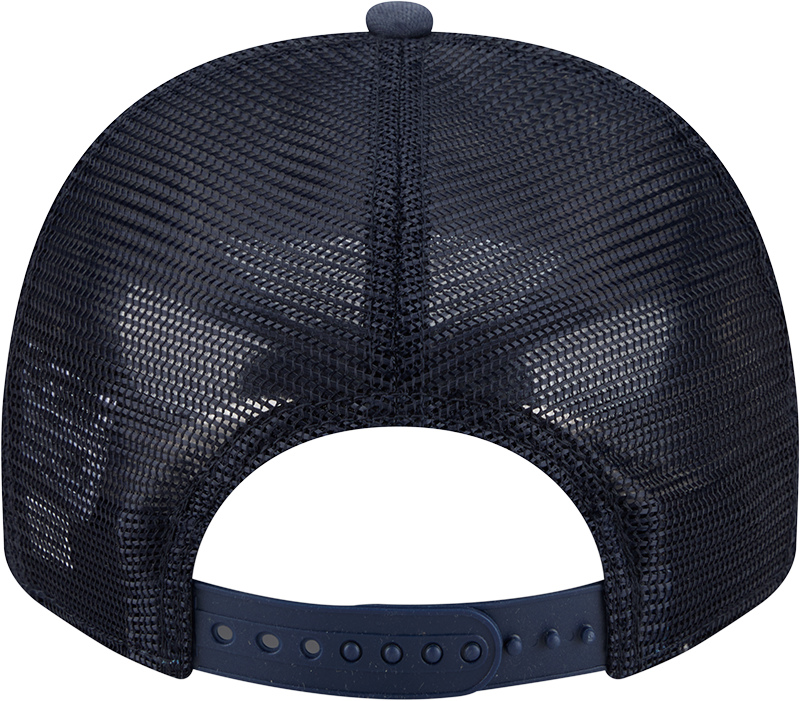 New York Yankees New Era Navy Worn A-Frame 9FIFTY Trucker Snapback Hat product image 6, provided for visual reference and