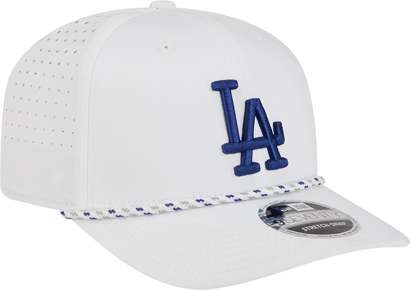 Los Angeles Dodgers New Era White Sport Rope 9SEVENTY Stretch Snap Adjustable Hat product image 3, provided for visual