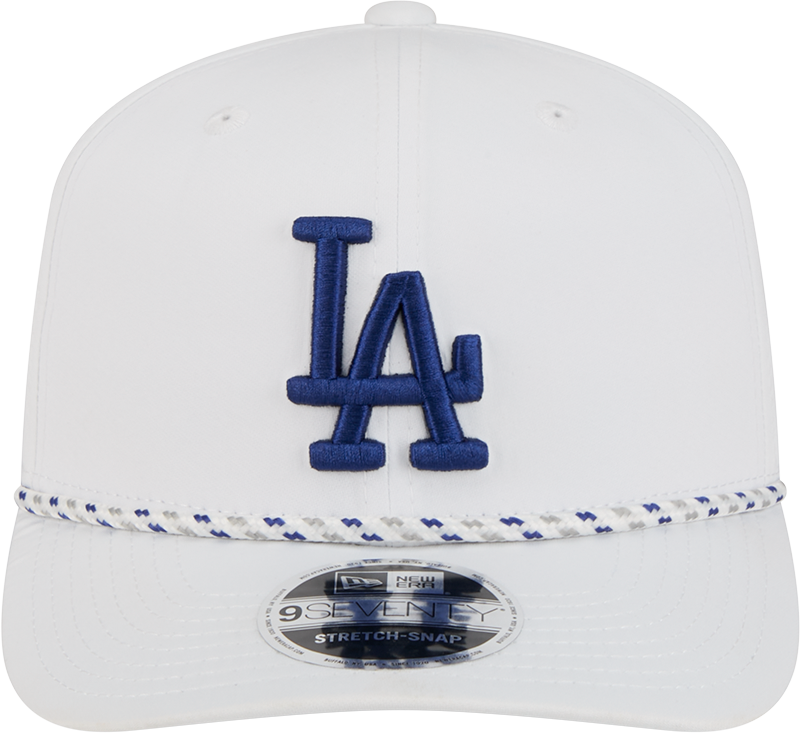 Los Angeles Dodgers New Era White Sport Rope 9SEVENTY Stretch Snap Adjustable Hat product image 2, provided for visual