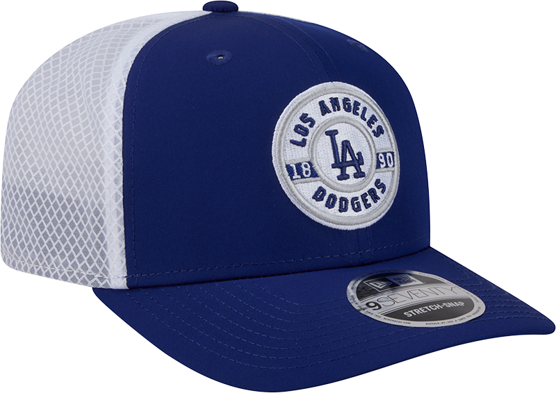 Los Angeles Dodgers New Era Circle Patch 9SEVENTY Trucker Adjustable Hat for Men product image 3, provided for visual