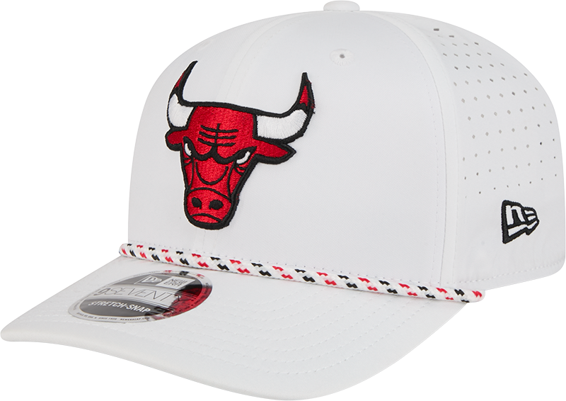 Chicago Bulls New Era White Sport Rope 9SEVENTY Stretch Snap Adjustable Hat product image 1, provided for visual reference
