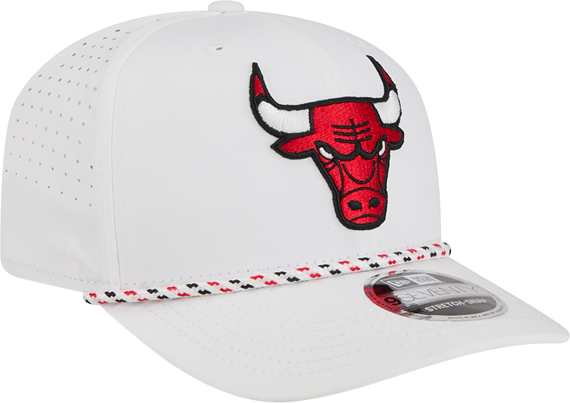 Chicago Bulls New Era White Sport Rope 9SEVENTY Stretch Snap Adjustable Hat product image 3, provided for visual reference