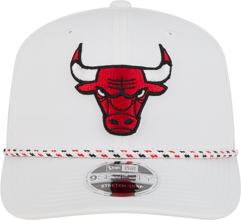 Chicago Bulls New Era White Sport Rope 9SEVENTY Stretch Snap Adjustable Hat product image 2, provided for visual reference