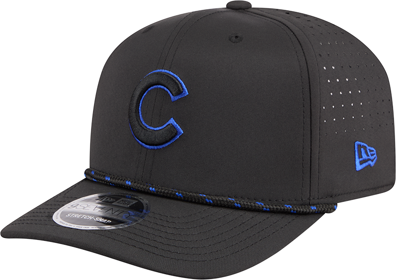 Chicago Cubs New Era Black Sport Rope 9SEVENTY Stretch Snap Adjustable Hat product image 1, provided for visual reference