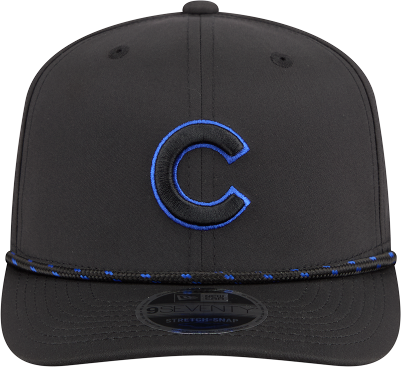 Chicago Cubs New Era Black Sport Rope 9SEVENTY Stretch Snap Adjustable Hat product image 2, provided for visual reference