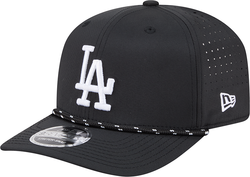 Los Angeles Dodgers New Era Black Performance 9SEVENTY Sport Adjustable Hat for Men product image 1, provided for visual