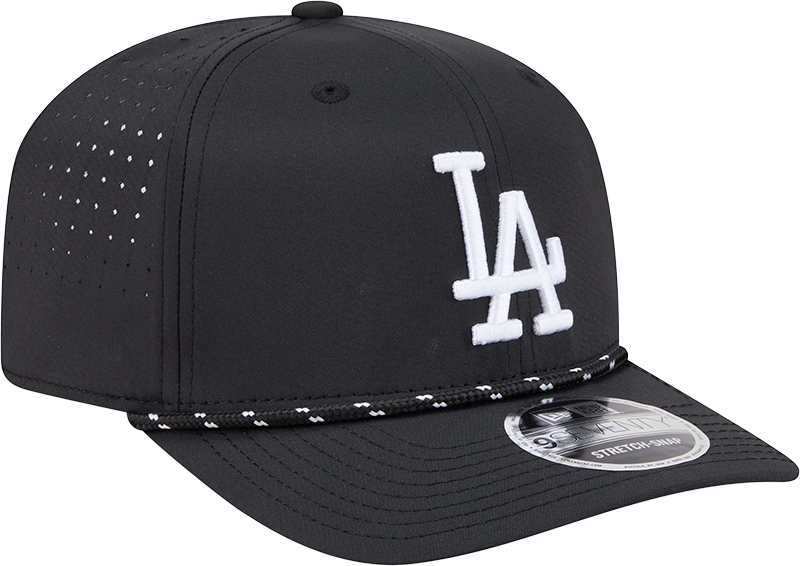 Los Angeles Dodgers New Era Black Performance 9SEVENTY Sport Adjustable Hat for Men product image 3, provided for visual