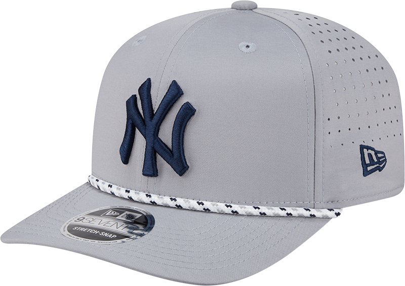 New York Yankees Gray Sport Rope 9SEVENTY Stretch Snap Adjustable Hat product image 1, provided for visual reference and