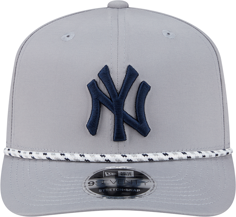 New York Yankees Gray Sport Rope 9SEVENTY Stretch Snap Adjustable Hat product image 2, provided for visual reference and