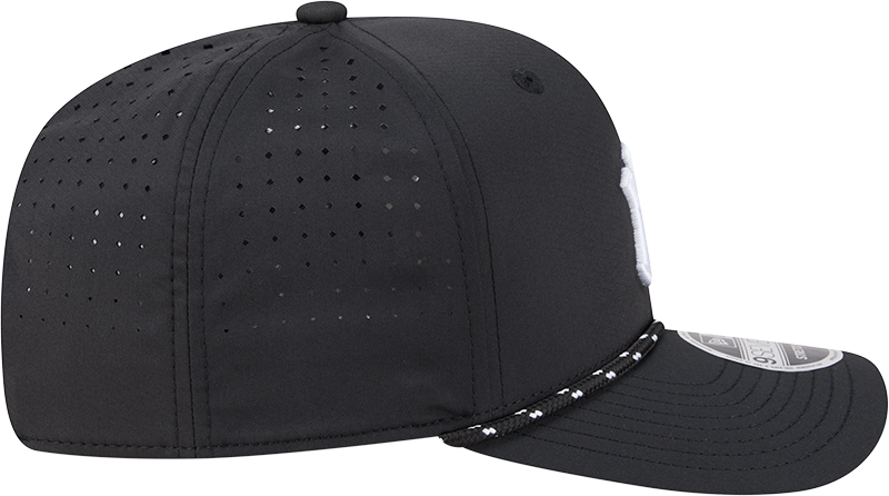 New York Yankees Black Sport Rope 9SEVENTY Stretch Snap Adjustable Hat product image 6, provided for visual reference and