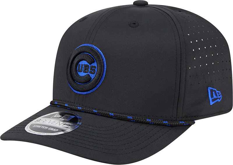 Chicago Cubs New Era Black Bullseye Sport Rope 9SEVENTY Stretch Snap Adjustable Hat product image 1, provided for visual
