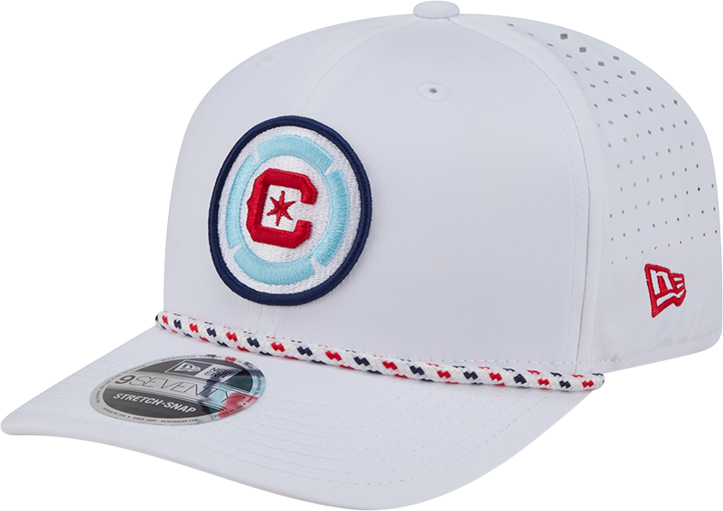Chicago Fire New Era White Sport Rope 9SEVENTY Stretch Snap Adjustable Hat product image 1, provided for visual reference
