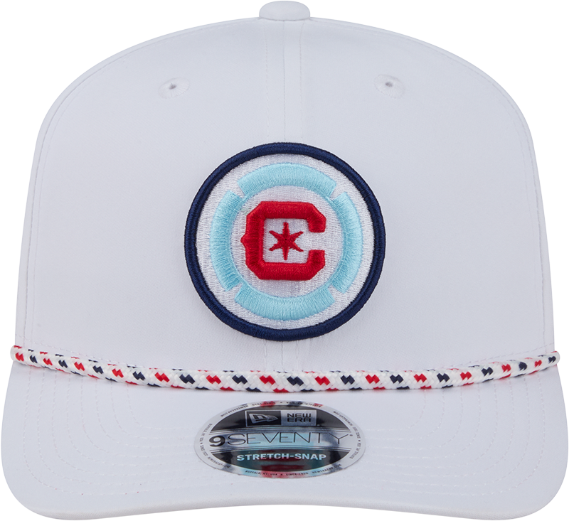 Chicago Fire New Era White Sport Rope 9SEVENTY Stretch Snap Adjustable Hat product image 2, provided for visual reference