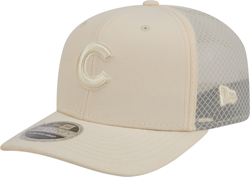 Chicago Cubs New Era Light Beige Color Pack 9SEVENTY Trucker Adjustable Hat for Men product image 1, provided for visual