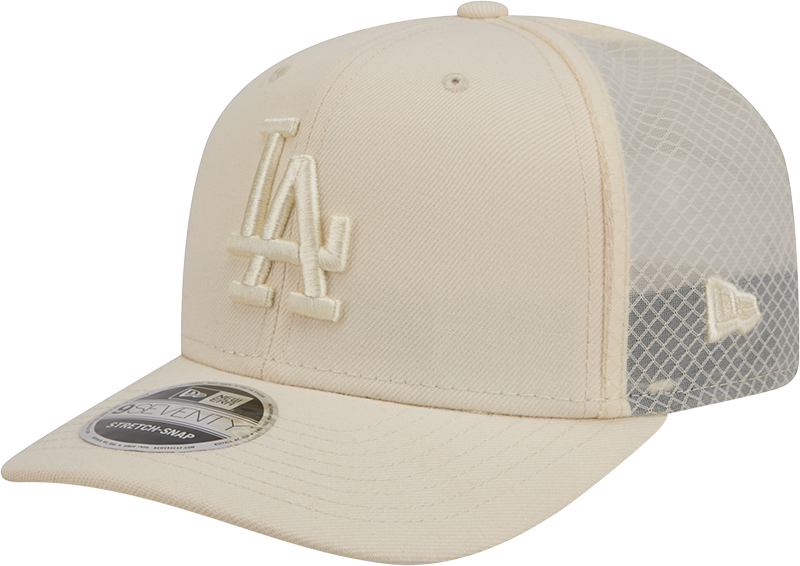 Los Angeles Dodgers New Era Light Beige Color Pack 9SEVENTY Trucker Adjustable Hat for Men product image 1, provided for