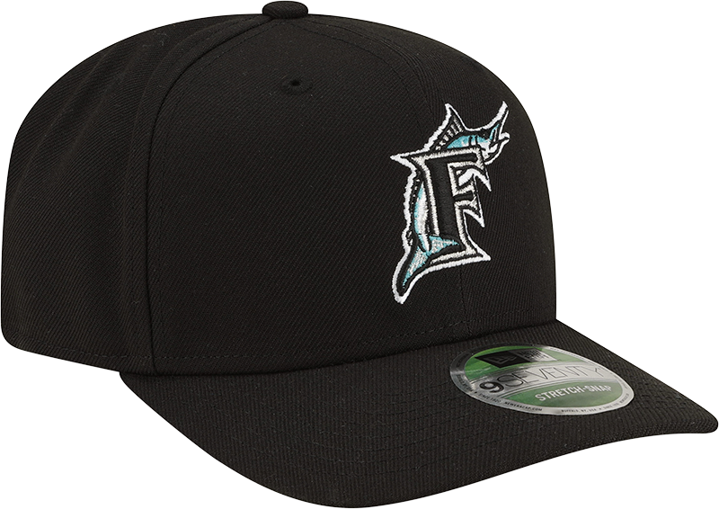 Florida Marlins Cooperstown New Era Black 9SEVENTY Adjustable Hat product image 3, provided for visual reference and product