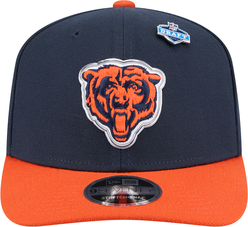 Chicago Bears New Era Navy/Orange 2026 NFL Draft 9SEVENTY Snapback Adjustable Hat product image 2, provided for visual