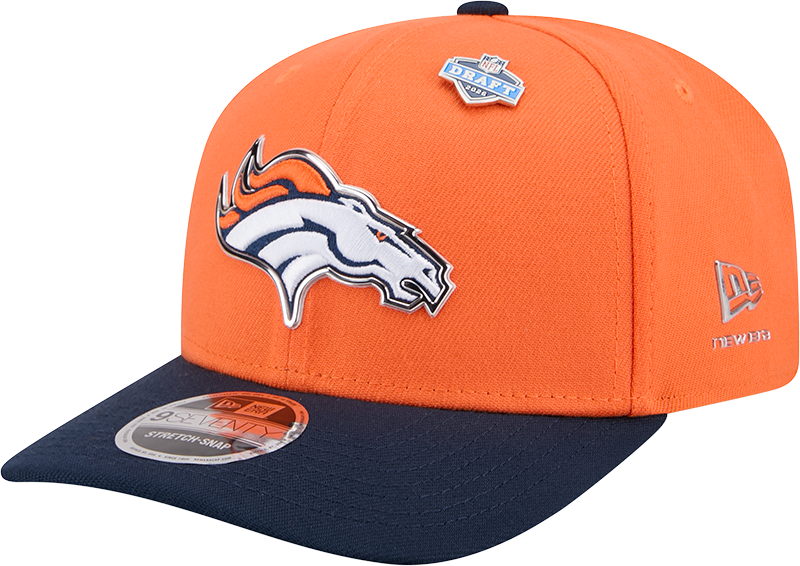 Denver Broncos New Era Orange/Navy 2026 NFL Draft 9SEVENTY Snapback Adjustable Hat product image 1, provided for visual