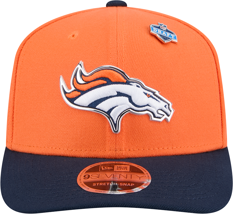 Denver Broncos New Era Orange/Navy 2026 NFL Draft 9SEVENTY Snapback Adjustable Hat product image 2, provided for visual
