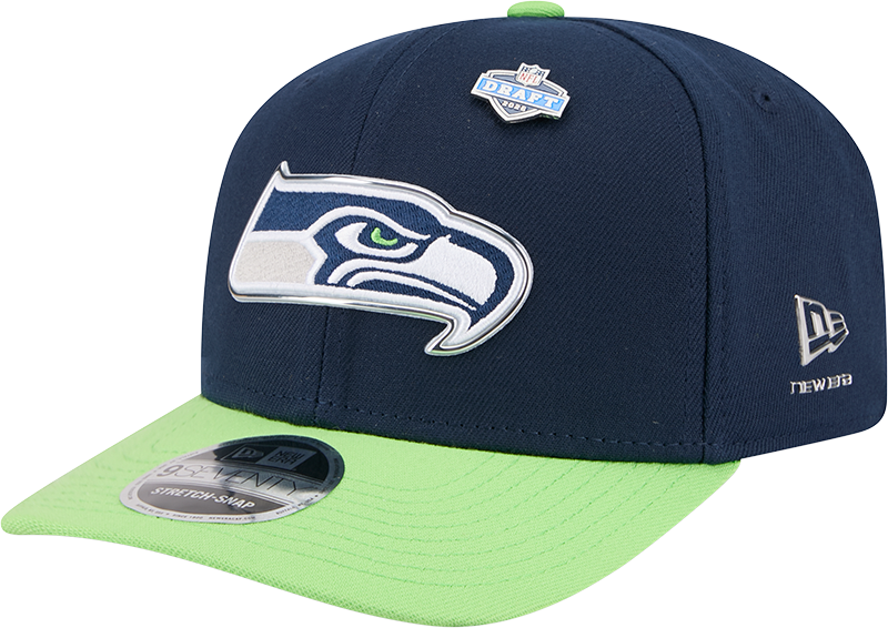 Seattle Seahawks New Era Navy/Green 2026 NFL Draft 9SEVENTY Snapback Adjustable Hat product image 1, provided for visual