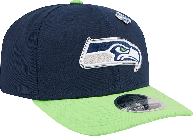 Seattle Seahawks New Era Navy/Green 2026 NFL Draft 9SEVENTY Snapback Adjustable Hat product image 2, provided for visual