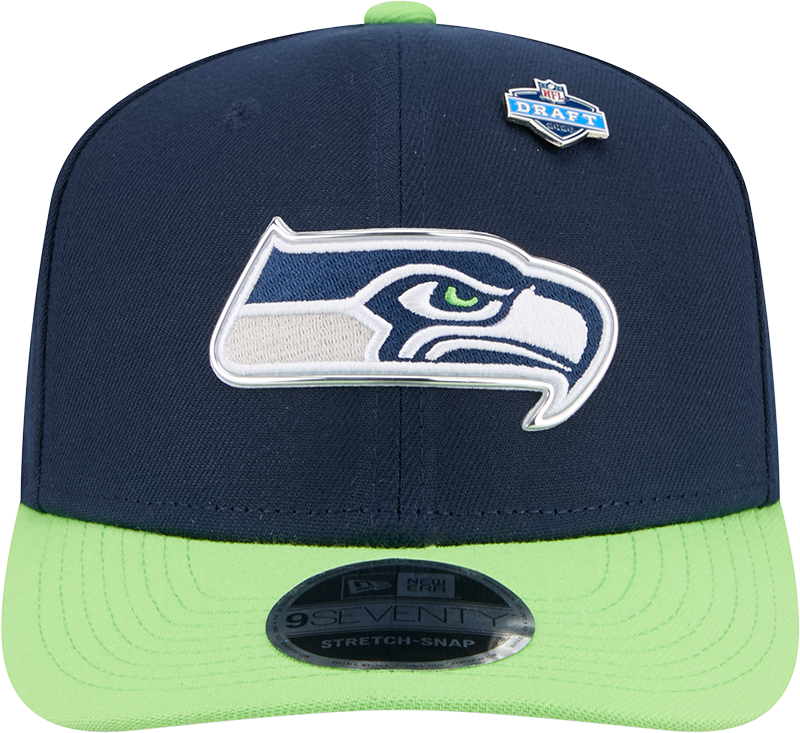 Seattle Seahawks New Era Navy/Green 2026 NFL Draft 9SEVENTY Snapback Adjustable Hat product image 3, provided for visual