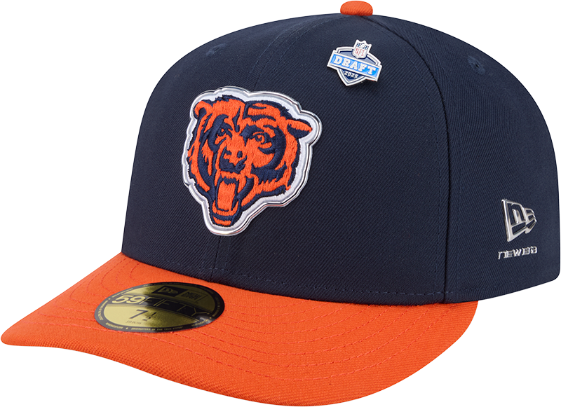 Chicago Bears New Era Navy/Orange 2026 NFL Draft Pre-Curved 59FIFTY Fitted Hat for Men product image 1, provided for visual