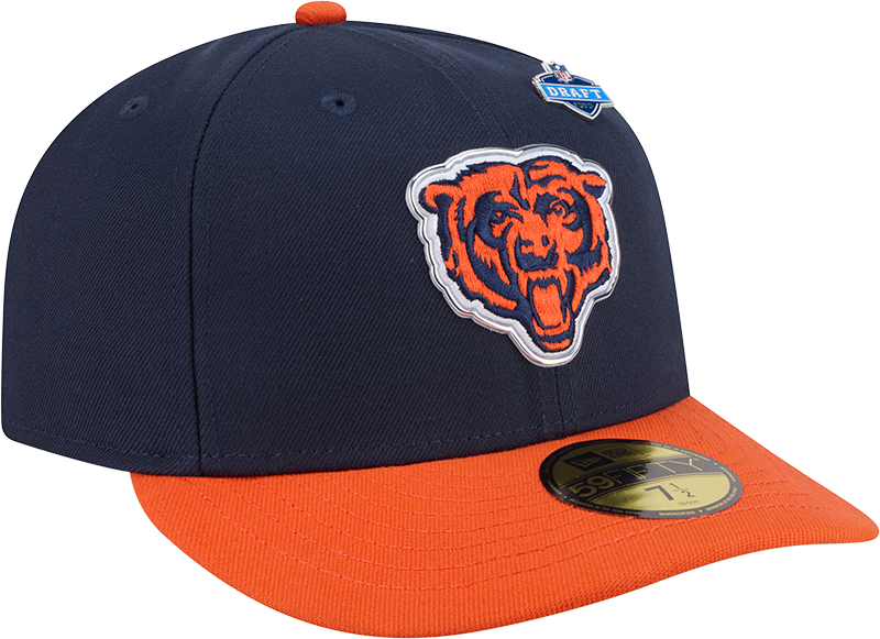 Chicago Bears New Era Navy/Orange 2026 NFL Draft Pre-Curved 59FIFTY Fitted Hat for Men product image 3, provided for visual