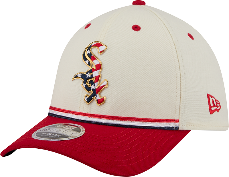 Chicago White Sox New Era 250th Independence Day 39Thirty M-Crown Flex Fit Hat product image 3, provided for visual