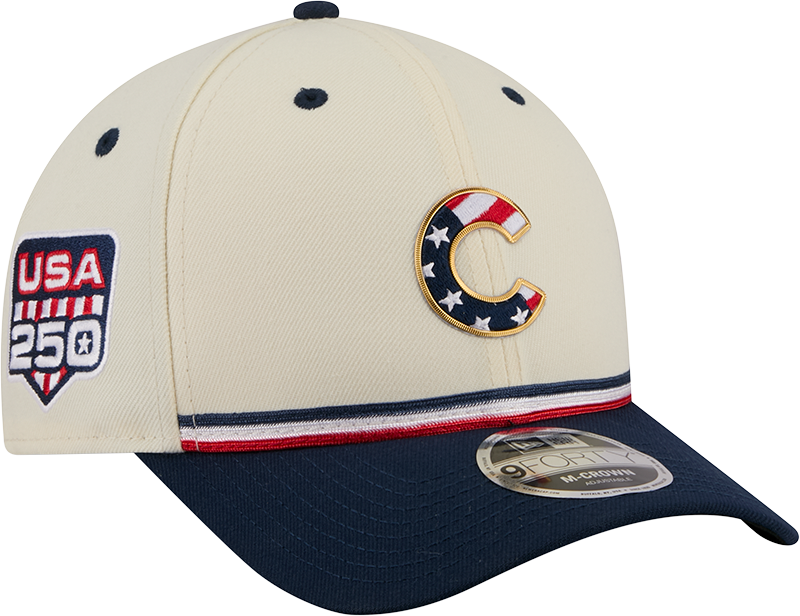 Chicago Cubs New Era 250th Independence Day 9FORTY M-Crown Adjustable Hat product image 1, provided for visual reference and