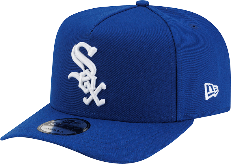 Chicago White Sox New Era Royal Team Logo A-Frame 9FIFTY Snapback Hat product image 1, provided for visual reference and