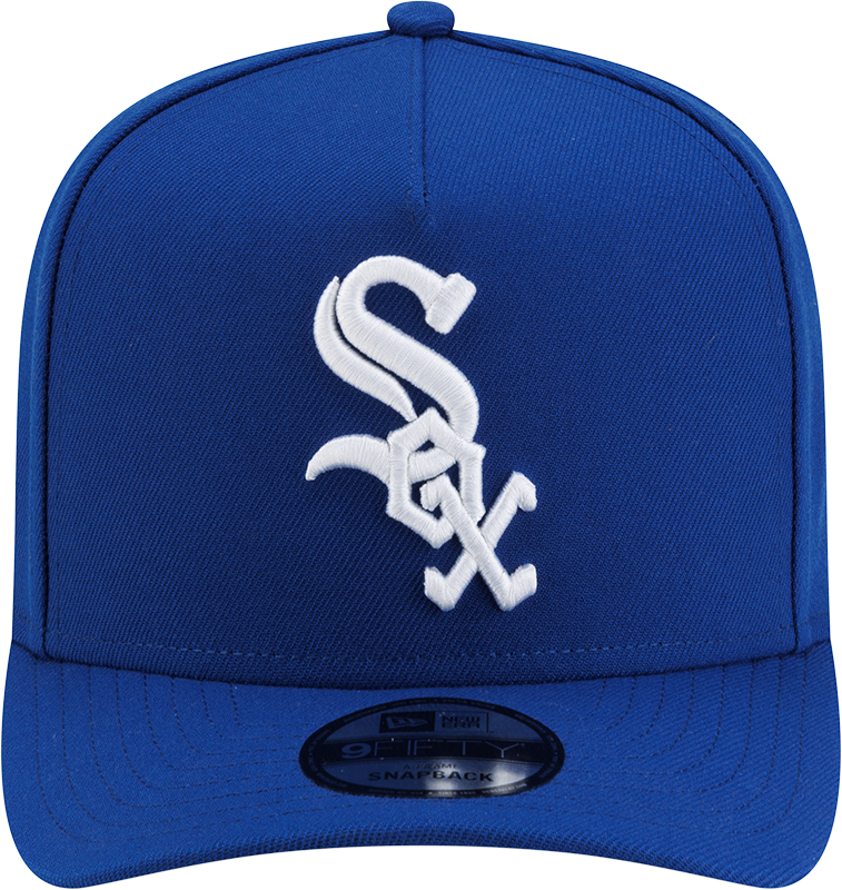 Chicago White Sox New Era Royal Team Logo A-Frame 9FIFTY Snapback Hat product image 2, provided for visual reference and