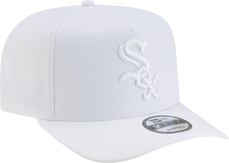 Chicago White Sox New Era White Team Logo A-Frame 9FIFTY Snapback Hat product image 3, provided for visual reference and